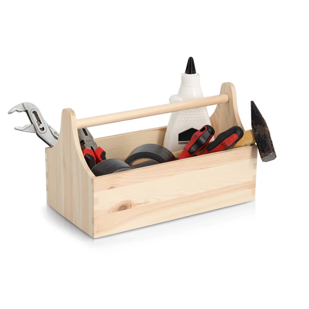 light brown Toolbox, pine for wholesale on Faire1