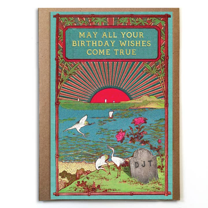 Födelsedagsönskningar: Anti-Trump-kort med gravsten för wholesale av A Zillion Dollars