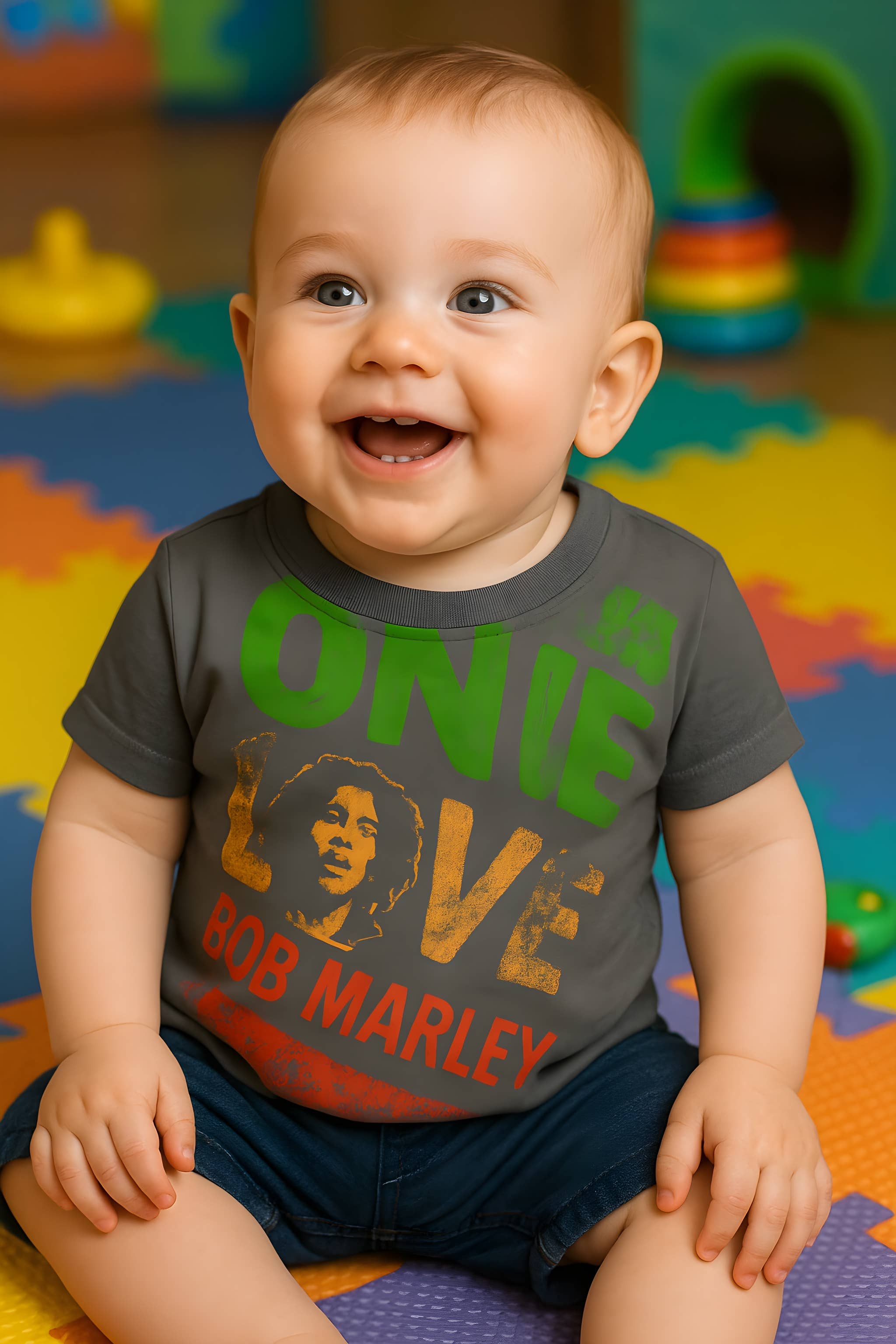 Official Store - Venta al por mayor Camiseta serigrafiada - Bebé - Bob Marley - Camiseta Jumbo Love Infant Bay4