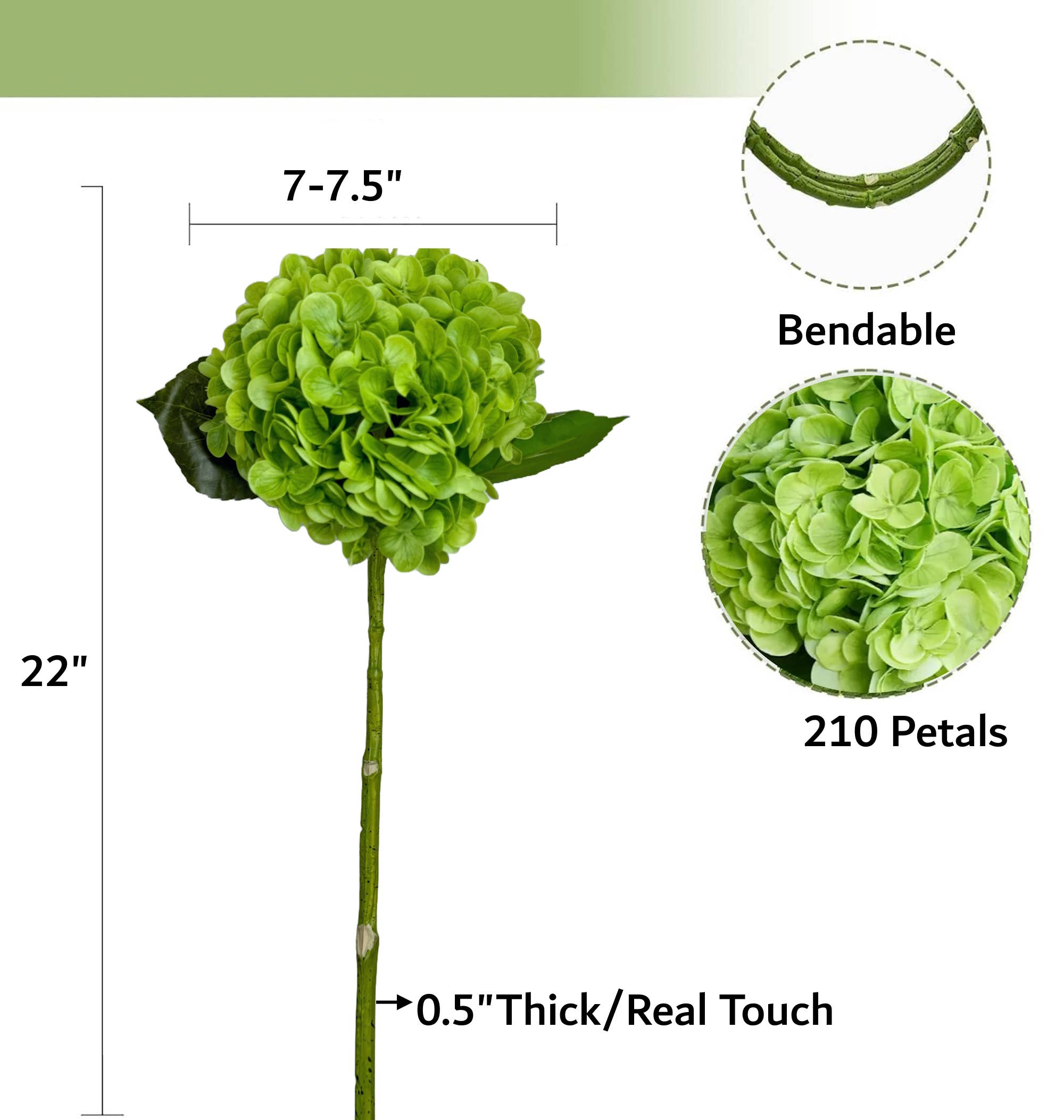 Angel Isabella - Wholesale Kunstbloemen - 22" Grote Realistische Hydrangea met Ultra Real Touch12