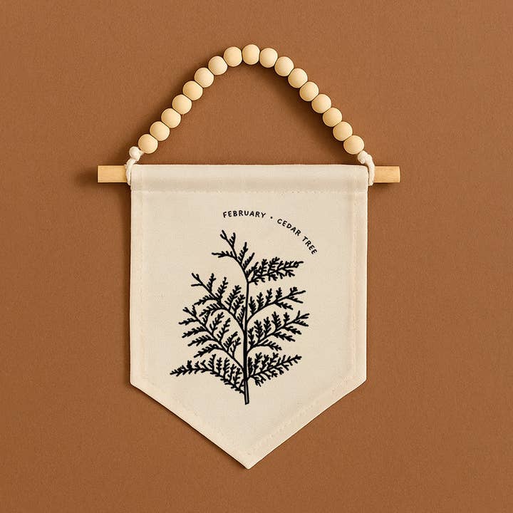 Februari födelsemånadshängskylt: Cederträd för wholesale av Hunny Prints