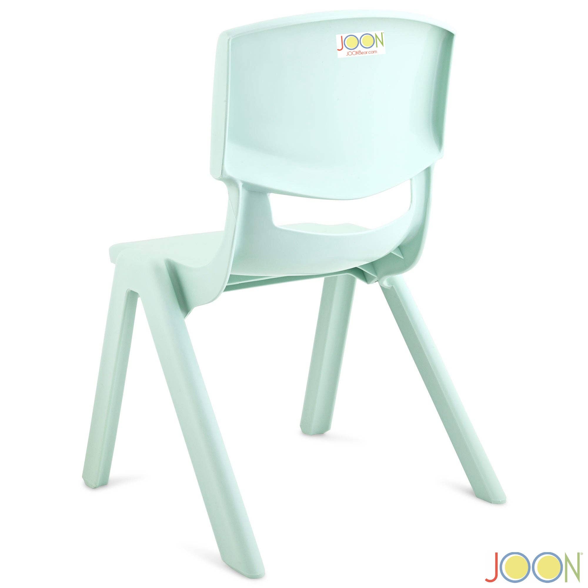 ShopBobbys - Wholesale Chair - Kids - JOON Stackable Plastic Kids Learning Chairs, Mint Green, 20.5x12.75X11 Inches, 2-Pack (Pack of 2)6