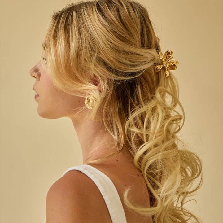 Little Trendy - Wholesale Hair Clip - Women's - Flower-Shaped Metal Hair Claw Clipsfor seaside vacation