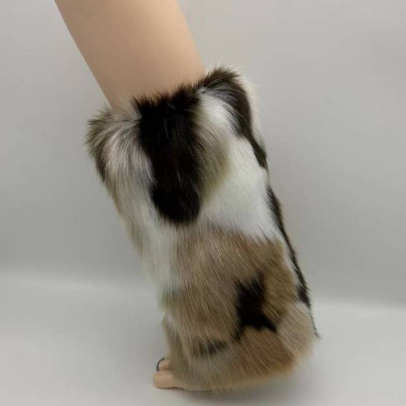PEACH ACCESSORIES - Wholesale Legwarmers - Women's - Cozy Paws Faux Fur Leg Warmers SD1030