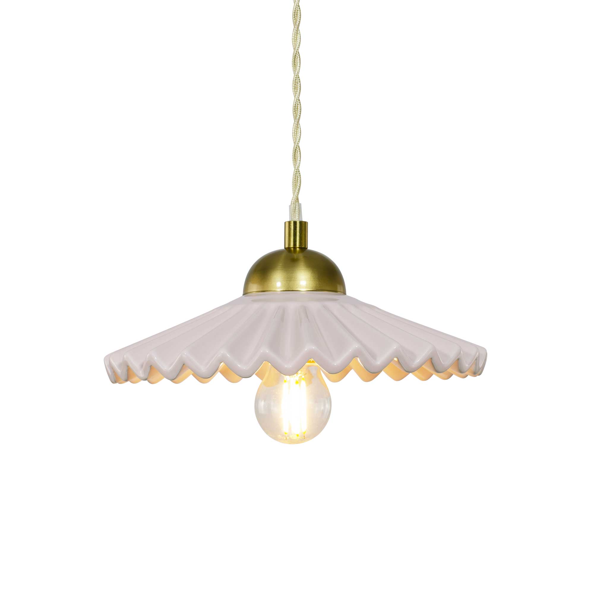 C-Création - Wholesale Chandelier/Hanging Light - Colored ceramic pendant and Babouchka textile cord7