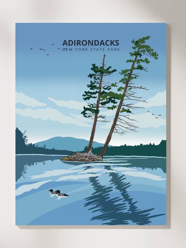 Cranberry Lake Print - Adirondacks, New York for wholesale by Boreas Design Shop
