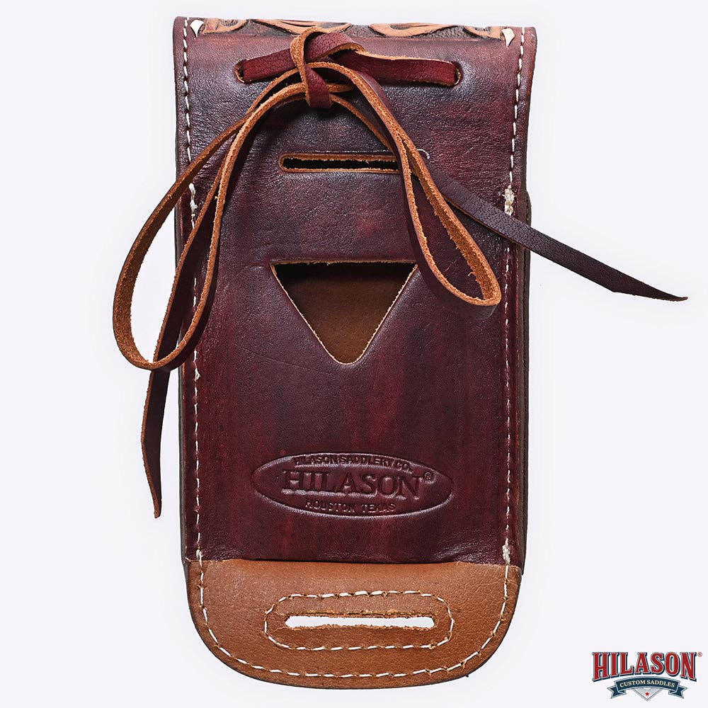 HILASON - Wholesale Phone Wallet - Women's - Hilason Basketweave Floral Cell Phone Case Tan American Leather20