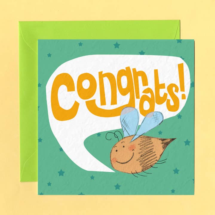 Bee Congrats for wholesale by Half Pint Print