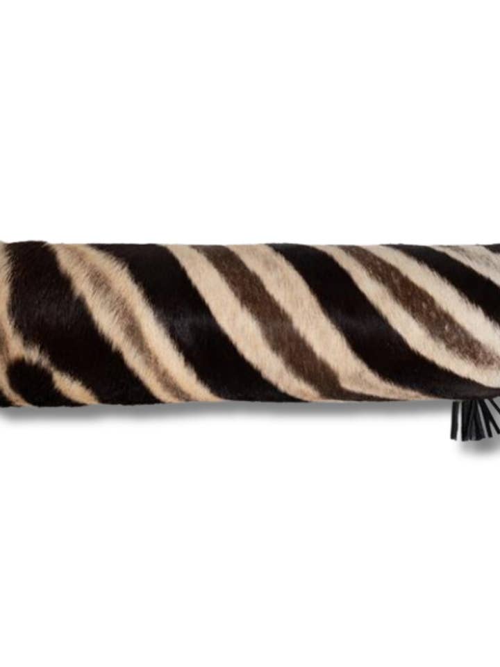 Avara Zebra Hide Bolster Pillow for wholesale by Holly Doss Home