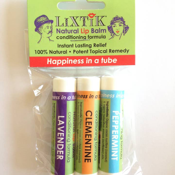 Ithaca Soap and LiXTiK Beeswax Lip Balm - Wholesale Lip Balm Set - Beeswax Lip Balm 3 Pack Bundle3