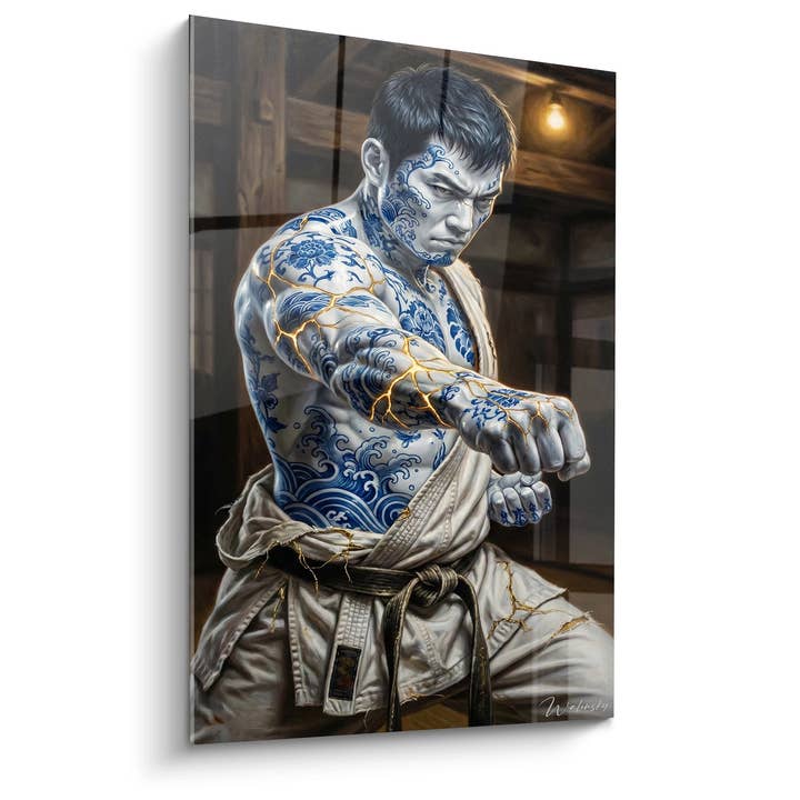 Tattooed Karateka Painting - Porcelain Dragon - Karate Edition for wholesale by Walensky