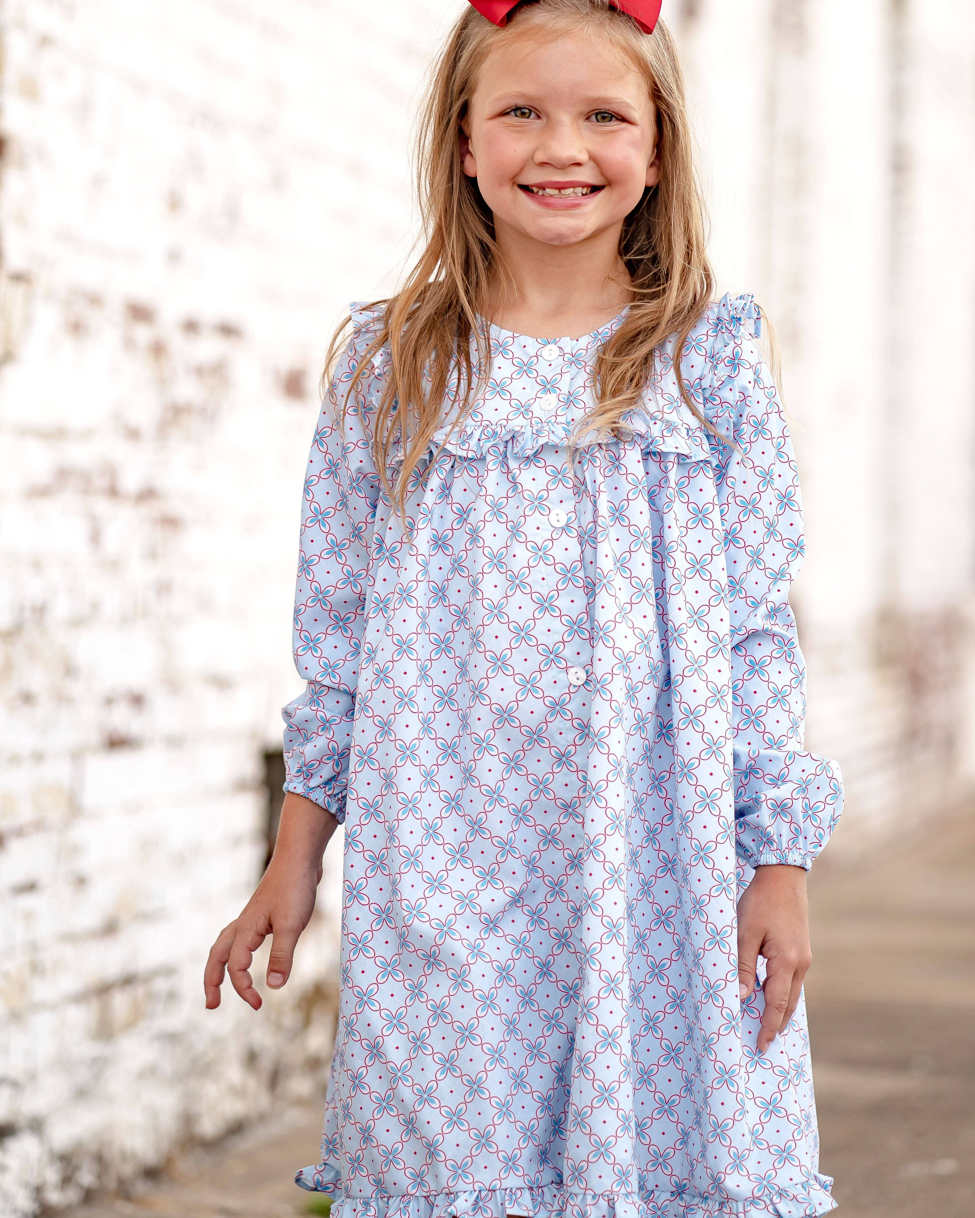 The Yellow Lamb - Wholesale Dress - Kids - Gloria Geometric - Benton Dress1