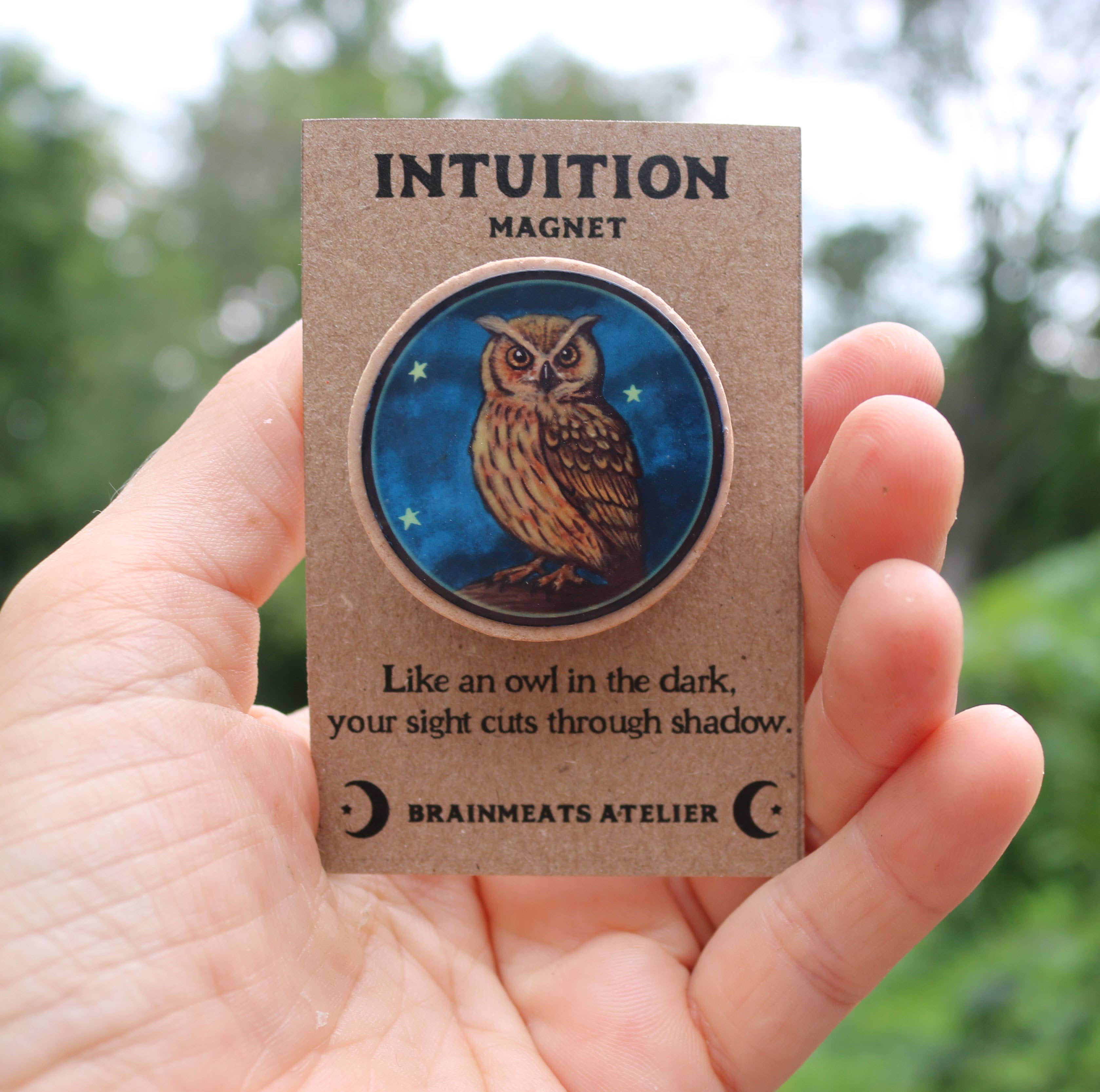 Brainmeats Atelier - Wholesale Magnet - Intuition Magnet – Owl Token for Vision & Clarity2