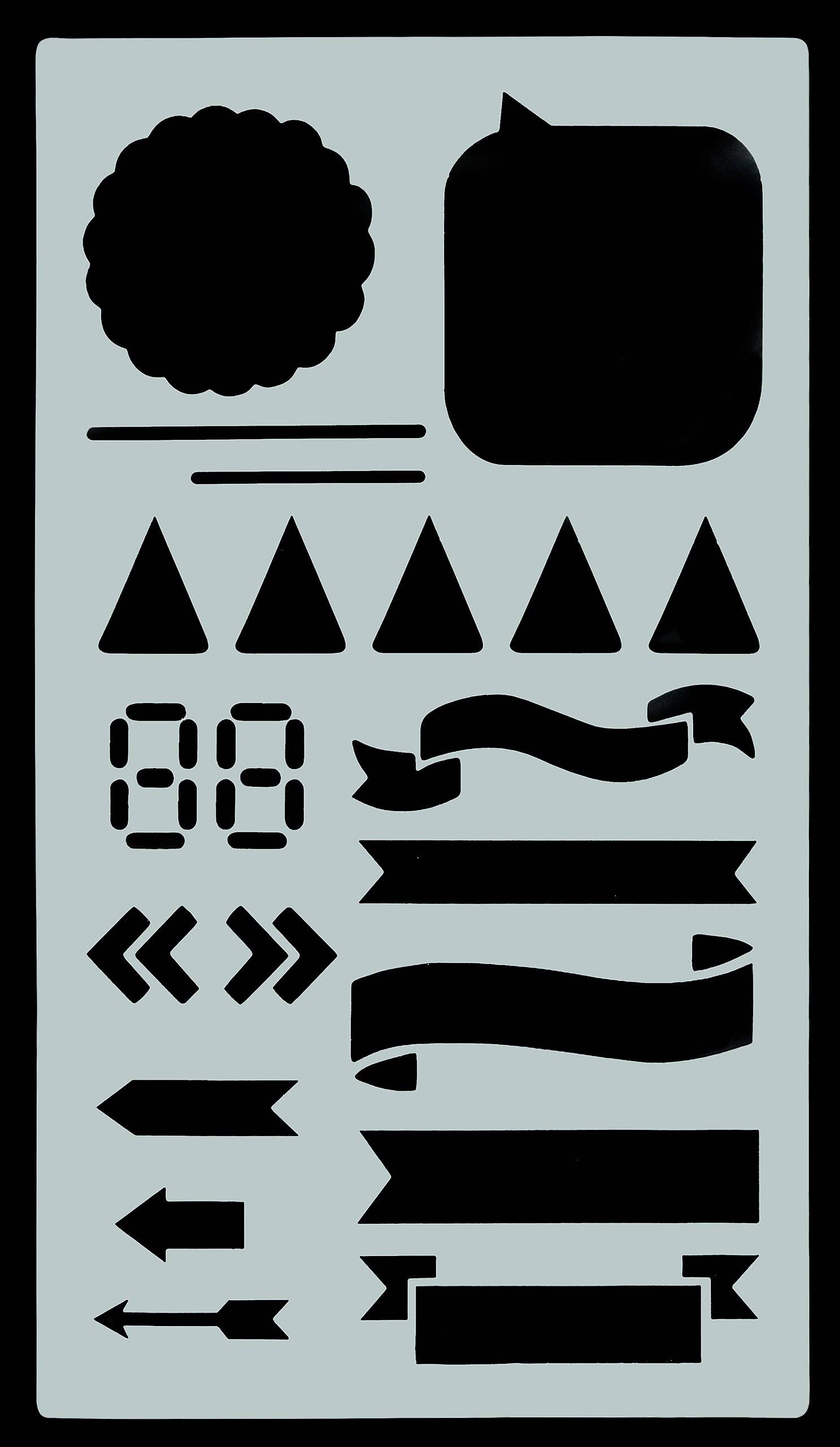 Peter Pauper Press - Wholesale Stencil/Craft Die - Essentials Dotted Journal Stencil Set4