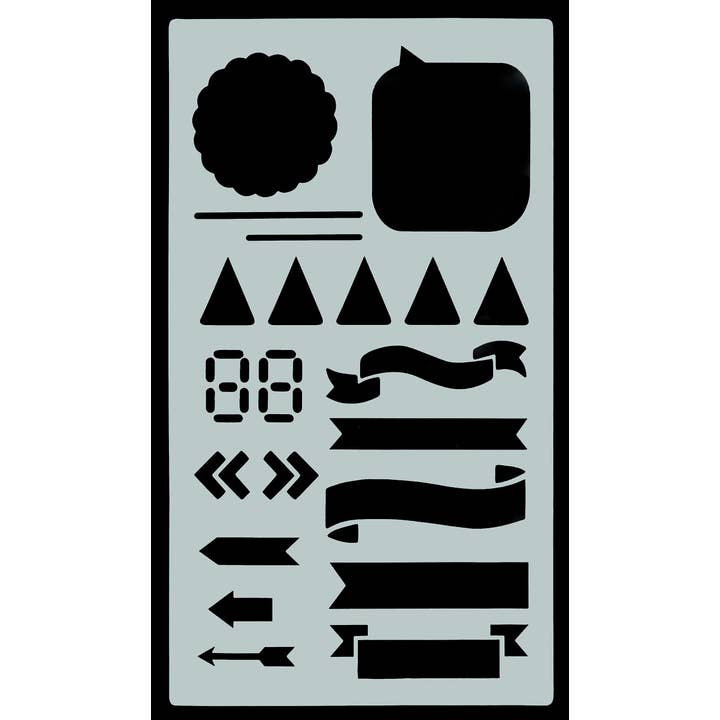 Peter Pauper Press - Wholesale Stencil/Craft Die - Essentials Dotted Journal Stencil Set4