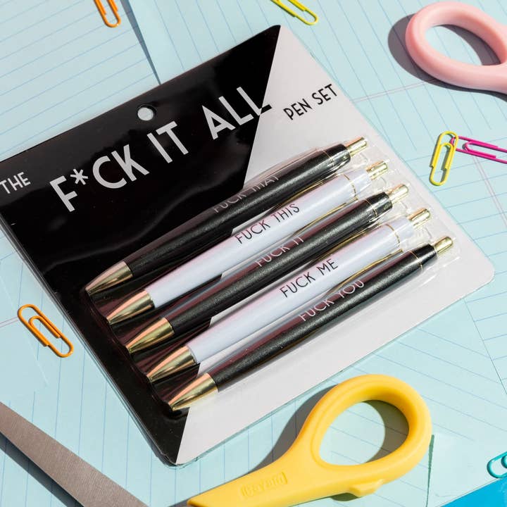 FUN CLUB – Großhandel Stift – Scheiß drauf Stift-Set (Geschenke, lustig, Stifte, Muttertag)