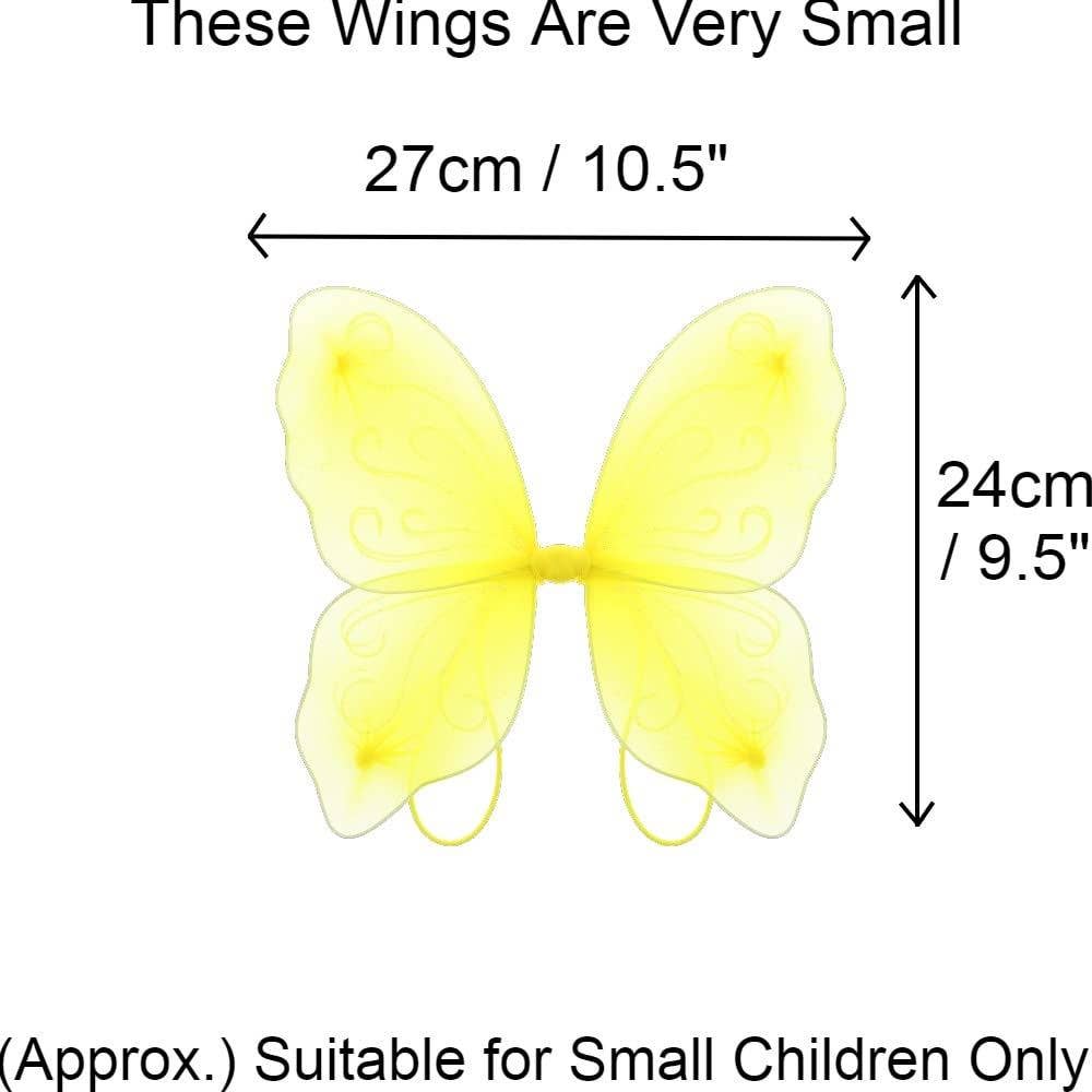 Topkids Accessories – wholesale Costume – Child – Angel Wings Fairy Butterfly Pixie Tinkerbell Fancy Dress Outfit Girls Dressing Up Costume Baby Toddler Kids Childs Small Tiny Mini Toy Fairywings Set Glitter26
