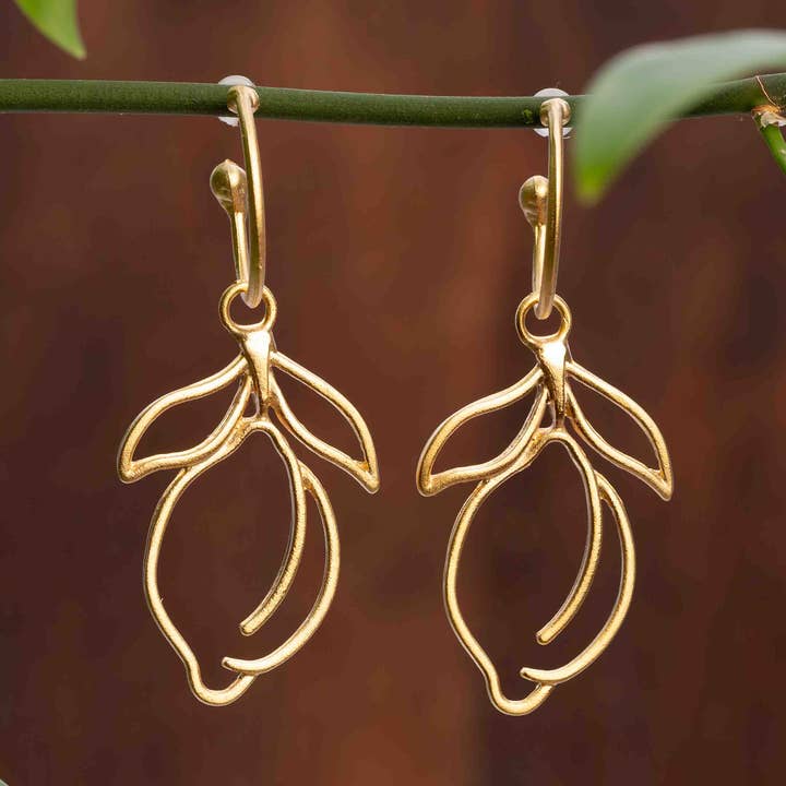 TABOO FASHION - Venta al por mayor Pendientes colgantes - Pendientes de Limoncello Dorado0