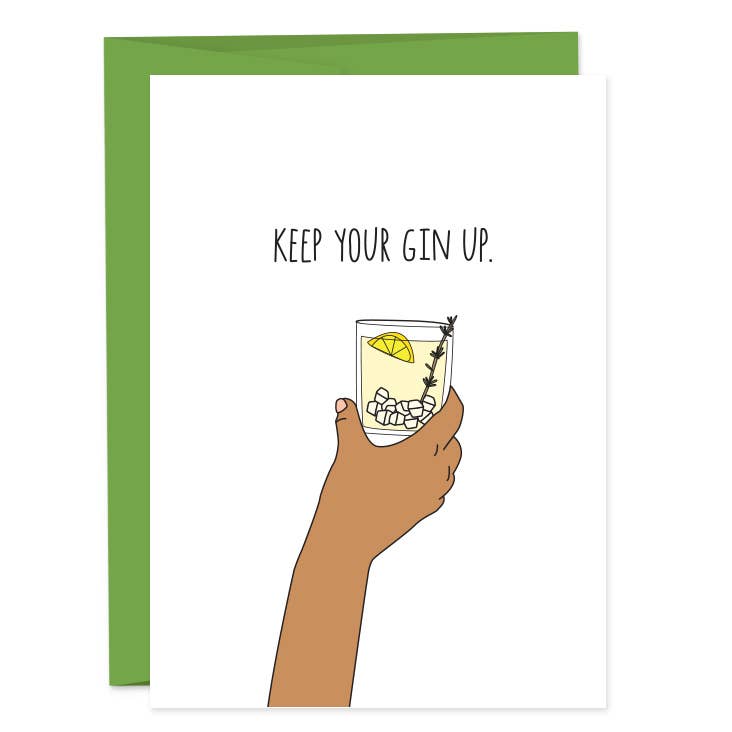 Humdrum Paper - Wholesale Encouragement Card - Gin Up Greeting Card1