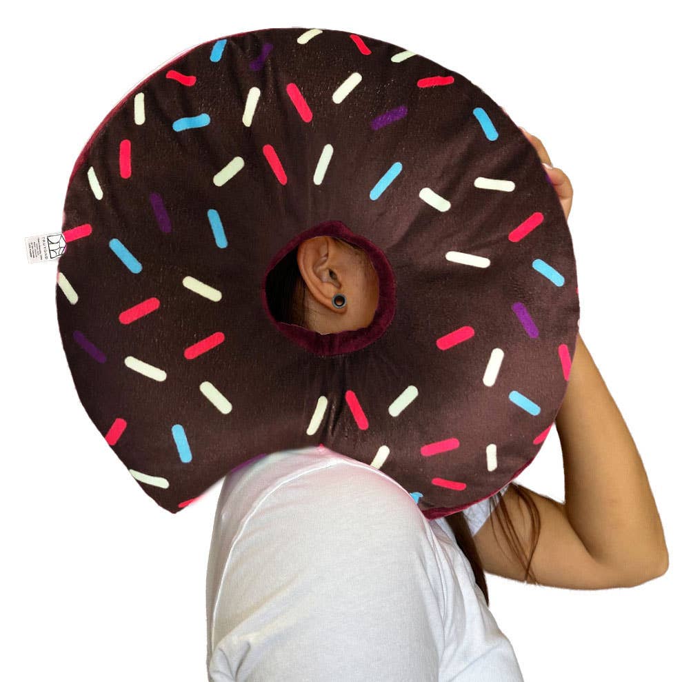 TRUYOND - Wholesale Throw/Decorative Pillow - Donut Pillow for Ear Piercings, Side Sleeping - Brown 0
