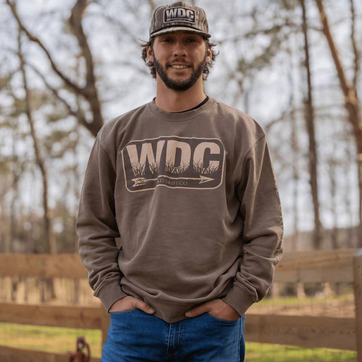 WDC Pigment Clay Crewneck for wholesale by Wild Drift Co. (WDC)