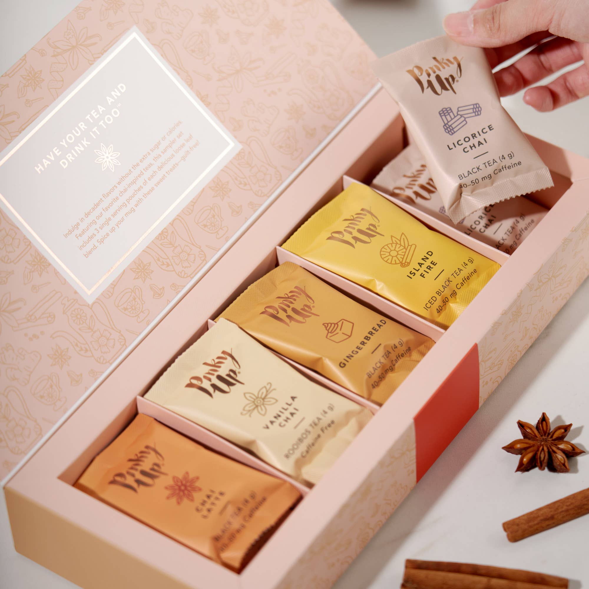 Pinky Up - Wholesale Loose Tea - Chai Loose Leaf Tea Sampler Gift Set 5 Flavor Assortment3