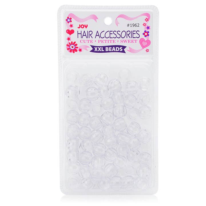 Annie International, Inc. - Wholesale Hair Accessories Set - Kids - Joy Round Plastic Beads XX-Large Clear