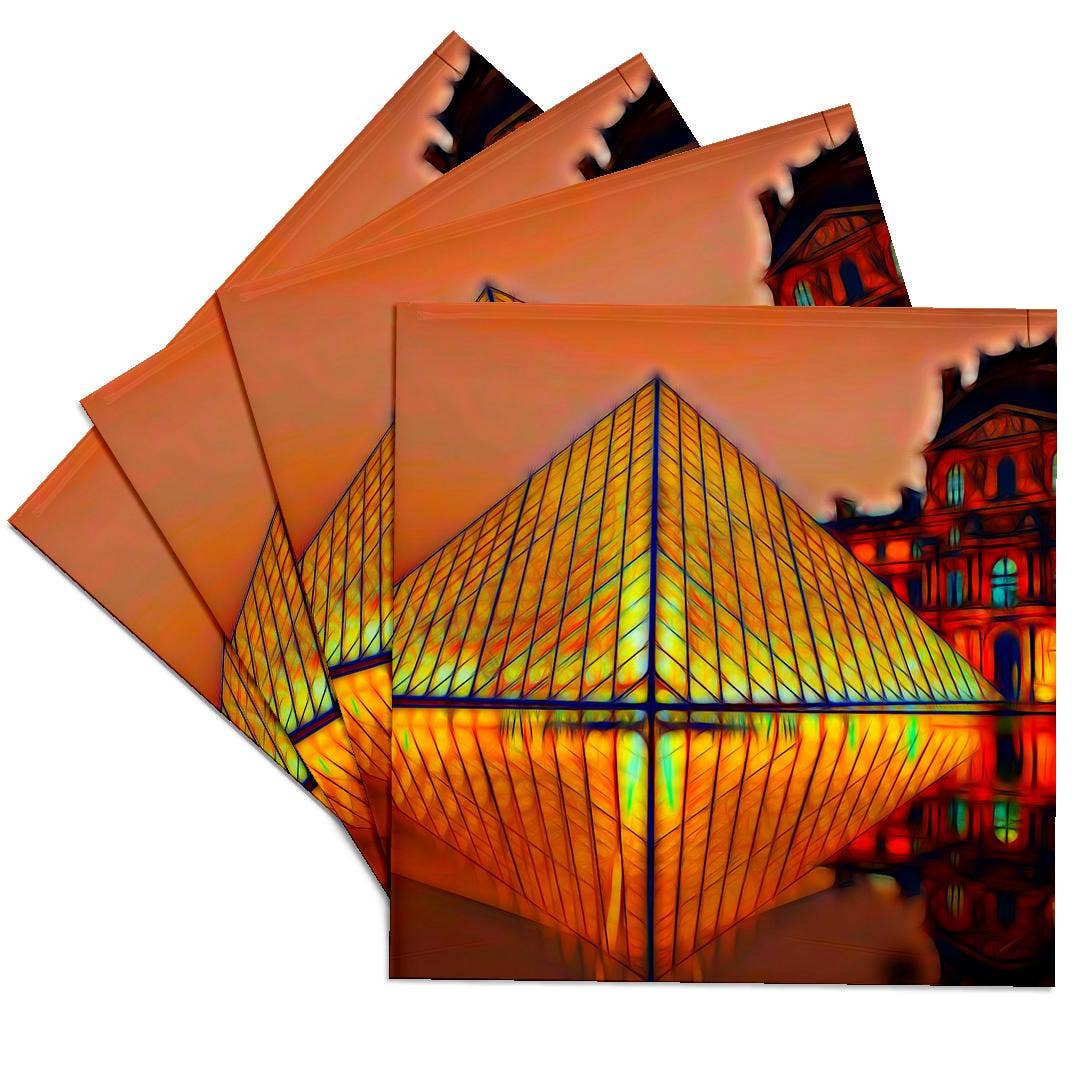 3dRose - Wholesale Coasters - 3dRose, The Louvre Image Of Light Infused Painting, Coaster0