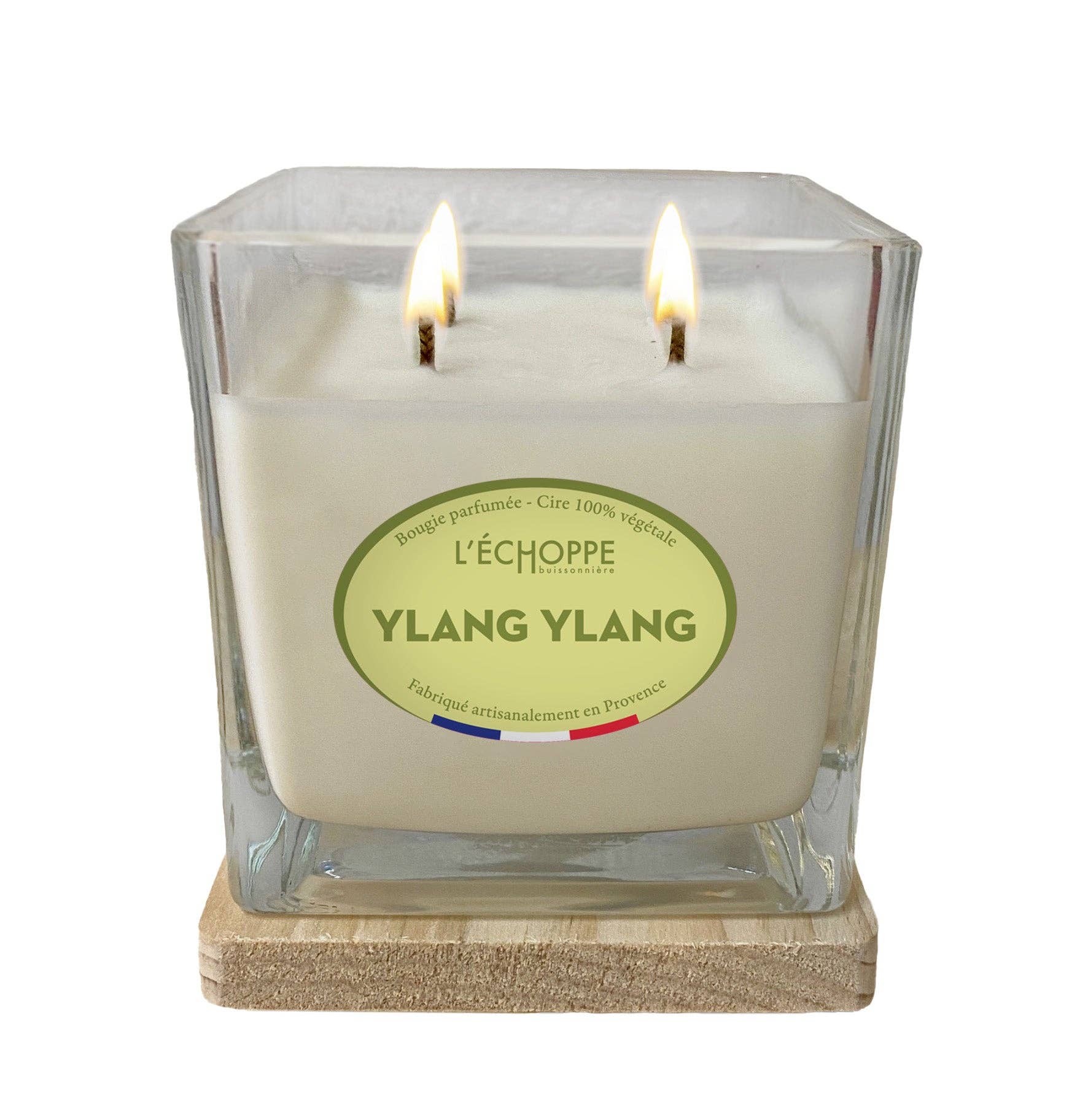 L'Échoppe Buissonnière – Großhandel Kerze im Glas / gefüllte Kerze – Ylang Ylang - Duftkerze 400g0