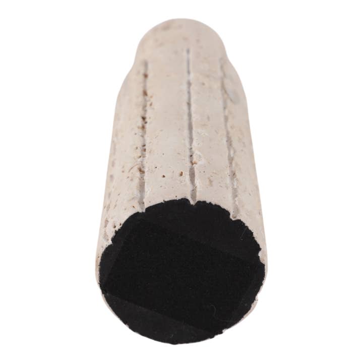 Sagebrook Home - Vendita all'ingrosso Portacandele - Portacandele a stelo - Travertino grezzo color marmo beige, 7 pollici.10