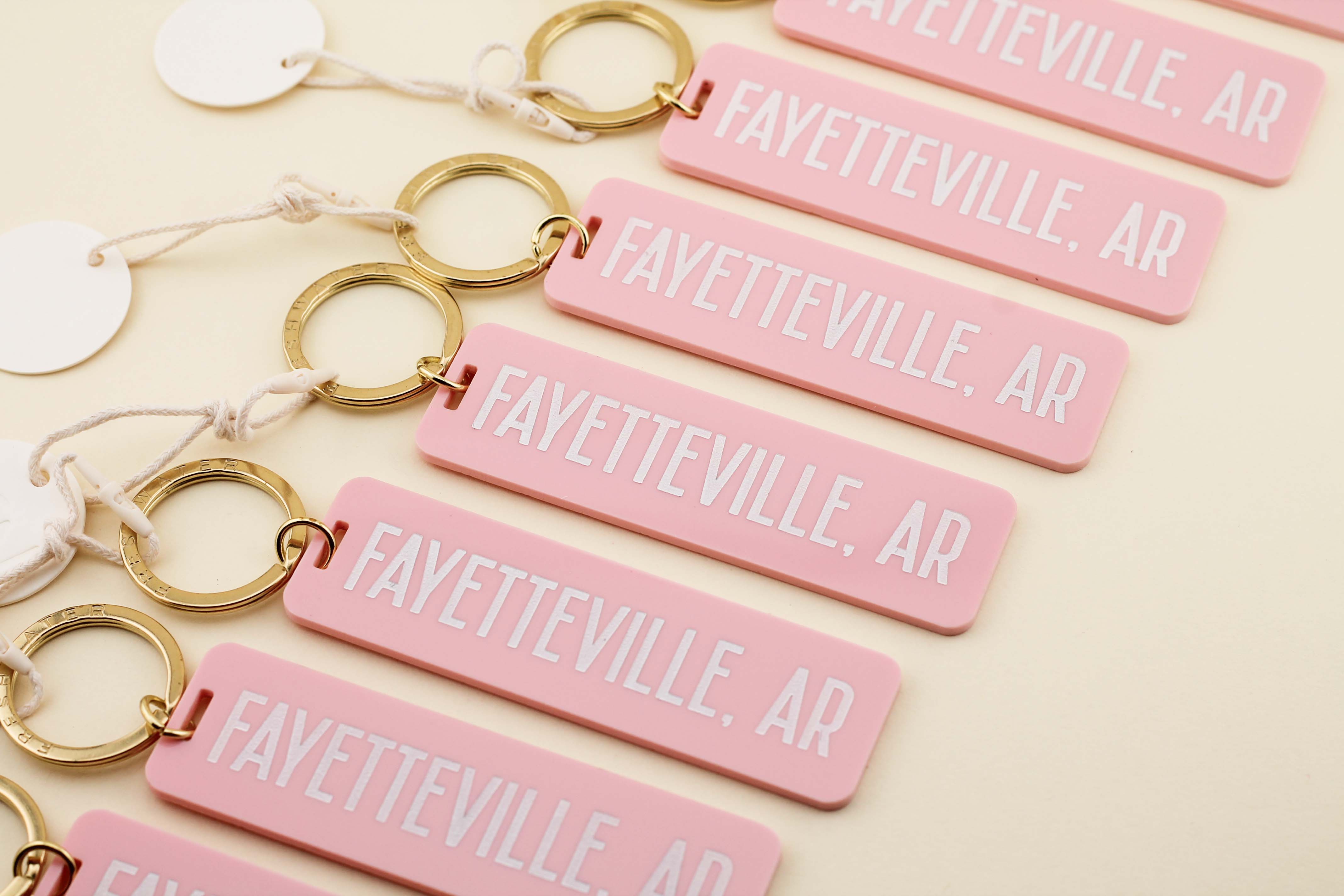 Freshwater Curated Goods - Wholesale Keychain - Unisex - Custom Your City Rectangle Keychain - Classic Block Letters4