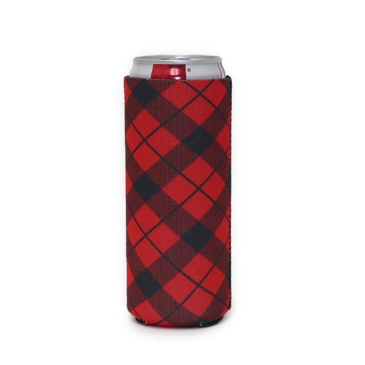 Drink Handlers - Vente Housses de boisson - Glacière Slim Can 12 oz Red Plaid