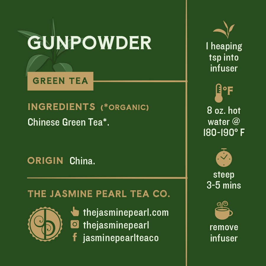 The Jasmine Pearl Tea Company - Wholesale Loose Tea - Gunpowder Green Tea BULK1