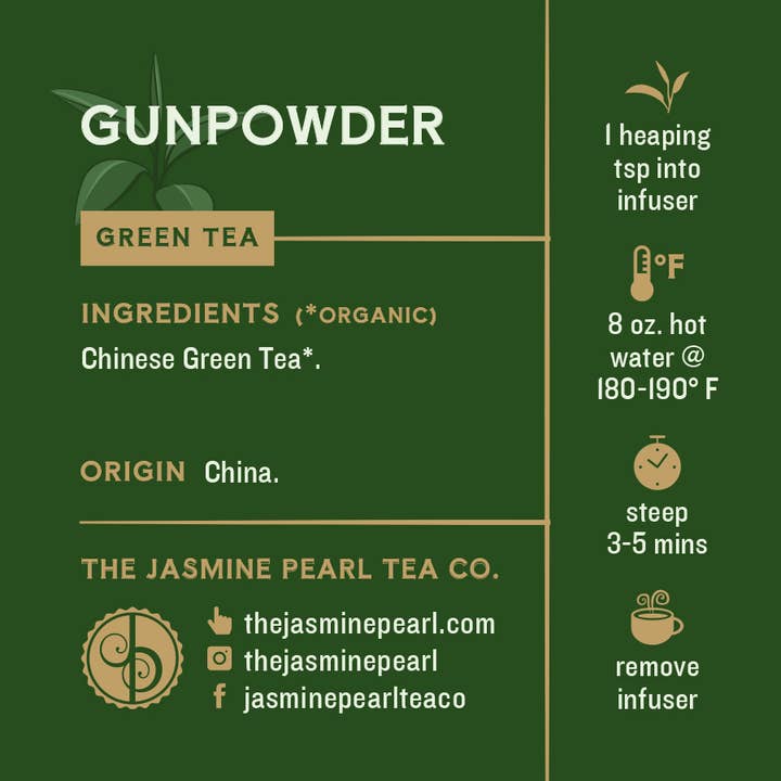 The Jasmine Pearl Tea Company - Wholesale Loose Tea - Gunpowder Green Tea BULK1