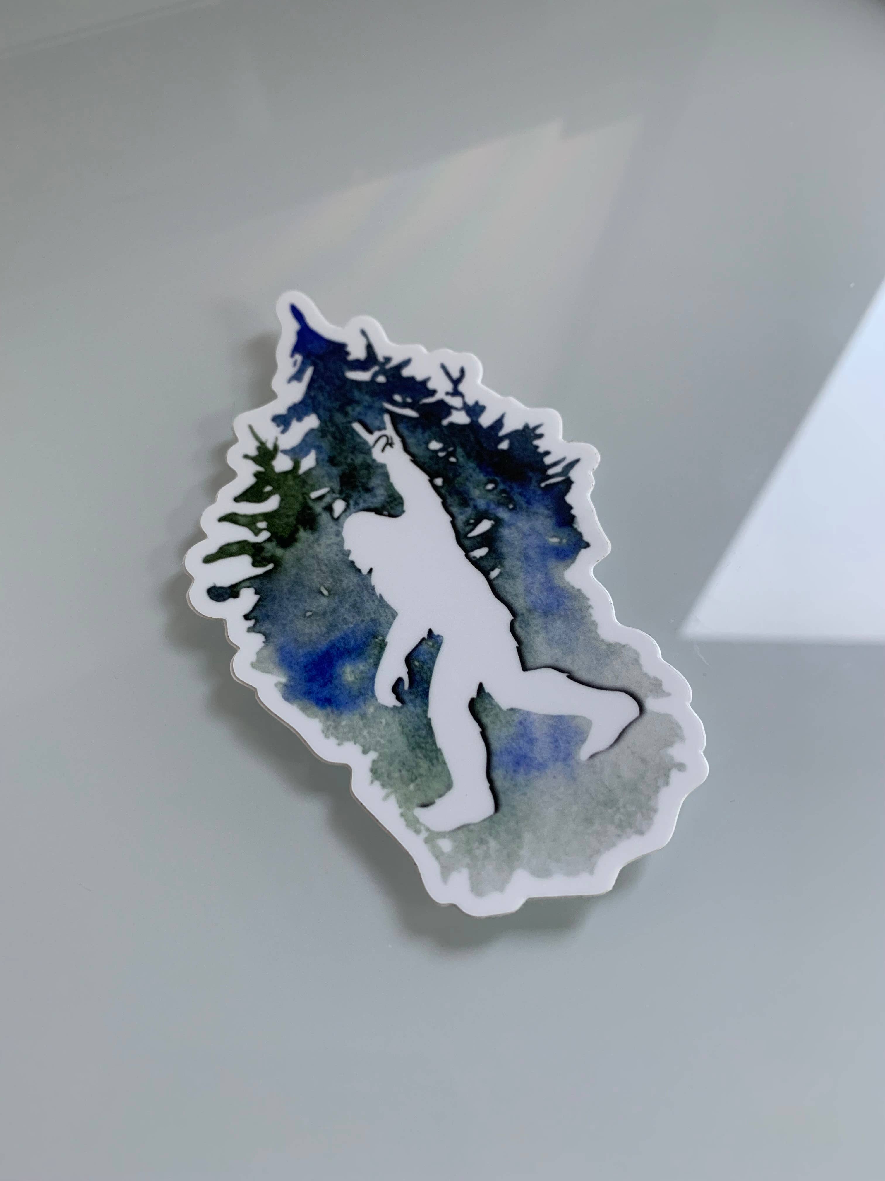 CMarie Northwest - Wholesale Sticker - Big Foot Decal, Sasquatch Watercolor Sticker2