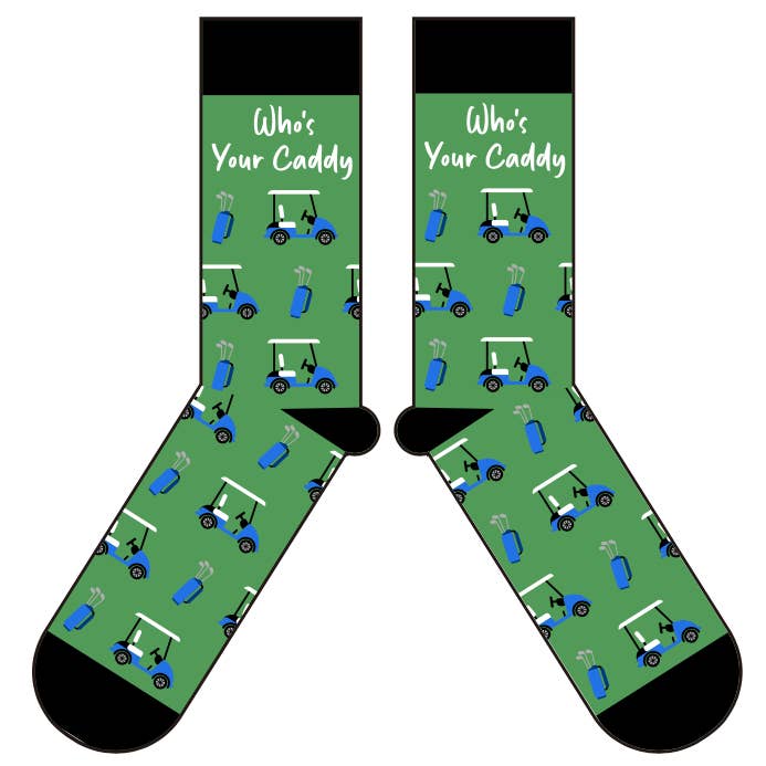 Barrel Down South - Wholesale Socks - Unisex - Who's Your Caddy Golf Socks Golf Gift