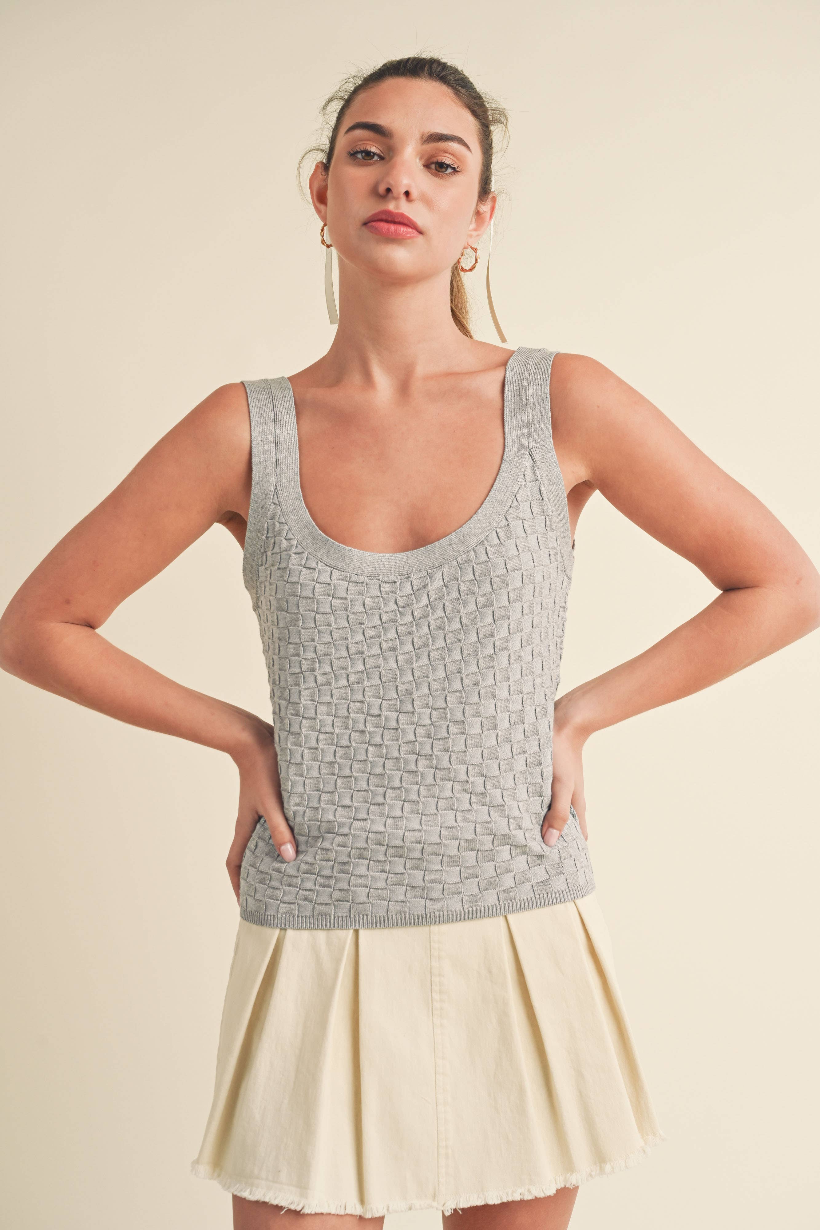AEMI + CO – wholesale Linne (Tryckt) - Dam – 360BN Gull Knit Tank 120