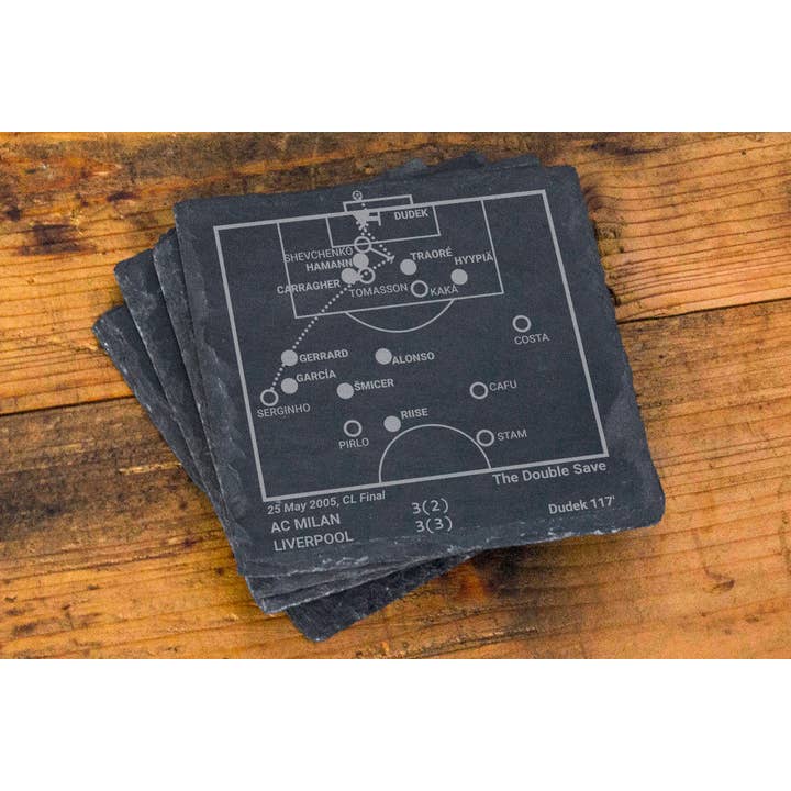 Playbook Products - Vendita all'ingrosso Sottobicchiere - Greatest Liverpool Plays: Slate Coaster (set di 4)
