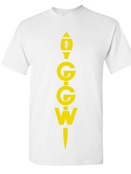 Verticale Speer - Geel Op Wit voor wholesale door Gods of Gridiron War