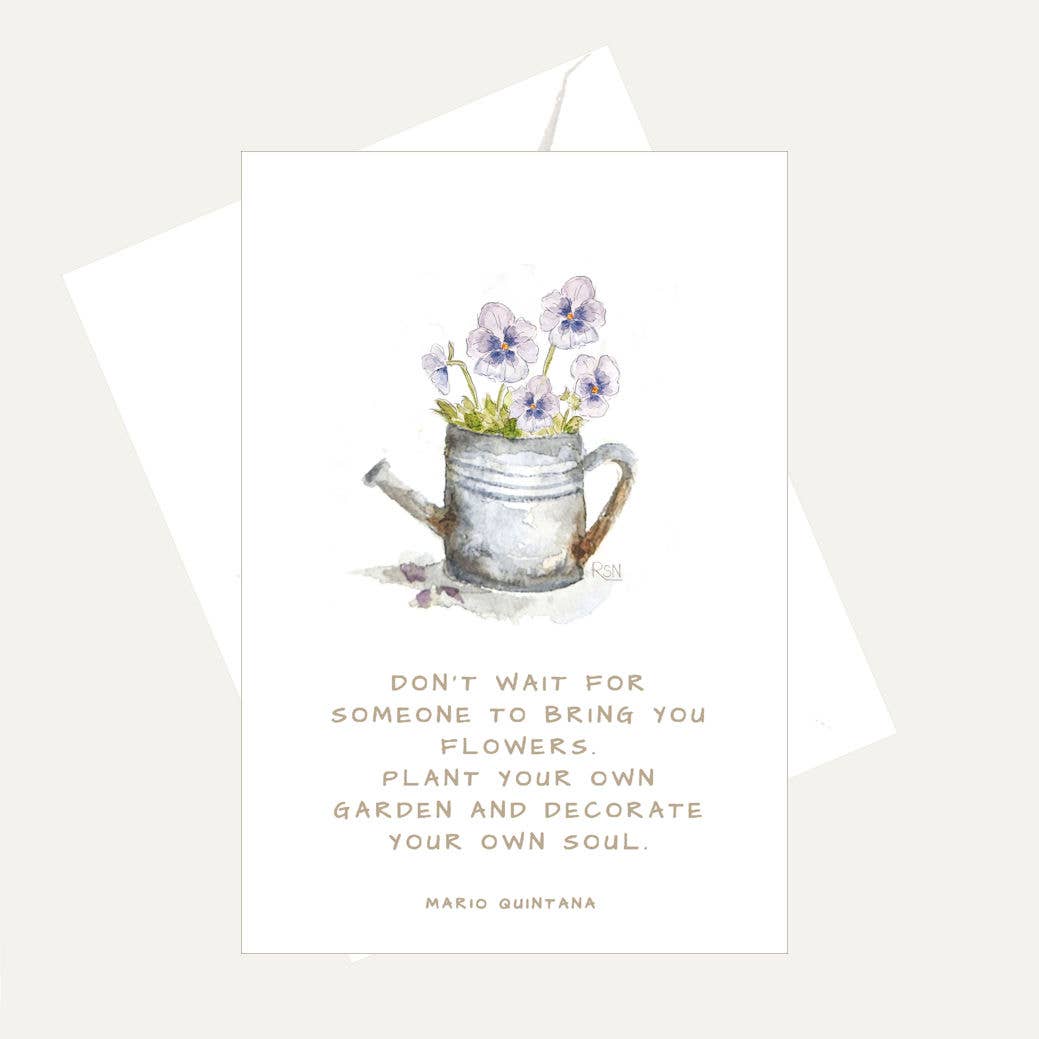 Bellflower Girl - Wholesale Friendship Card - Don't Wait Someone To Bring You Flowers - Friendship Card0