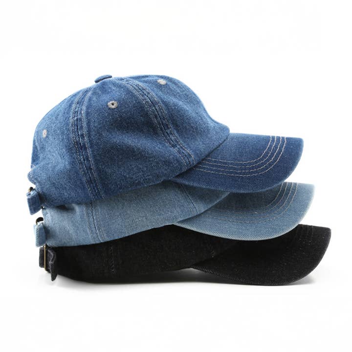 Minimalist Denim Baseball Cap for Couples_CWAH0505 for wholesale by ACCITY