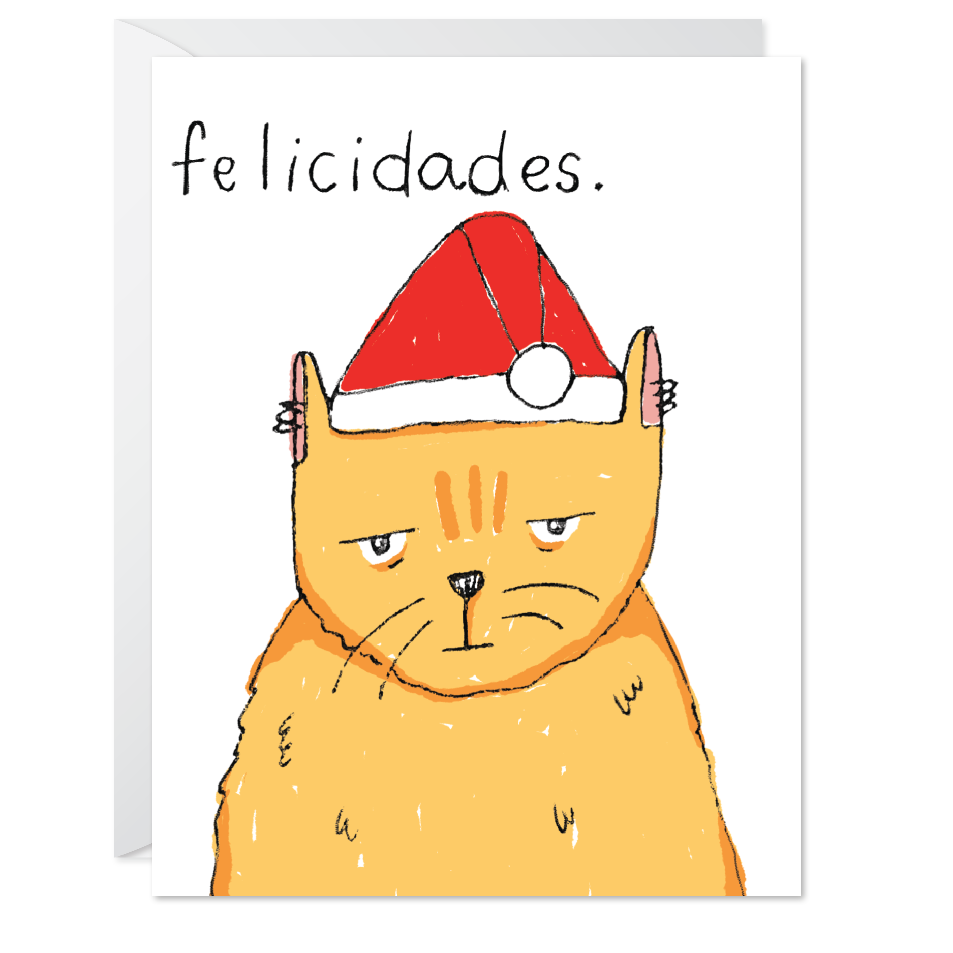 Saludos Press - Wholesale Christmas Card - Gato Navideño Card0