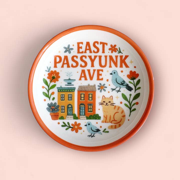 GeoMetricGem - Wholesale Jewelry Dish - East Passyunk Ave Philadelphia Ceramic Trinket Dish Jewelry