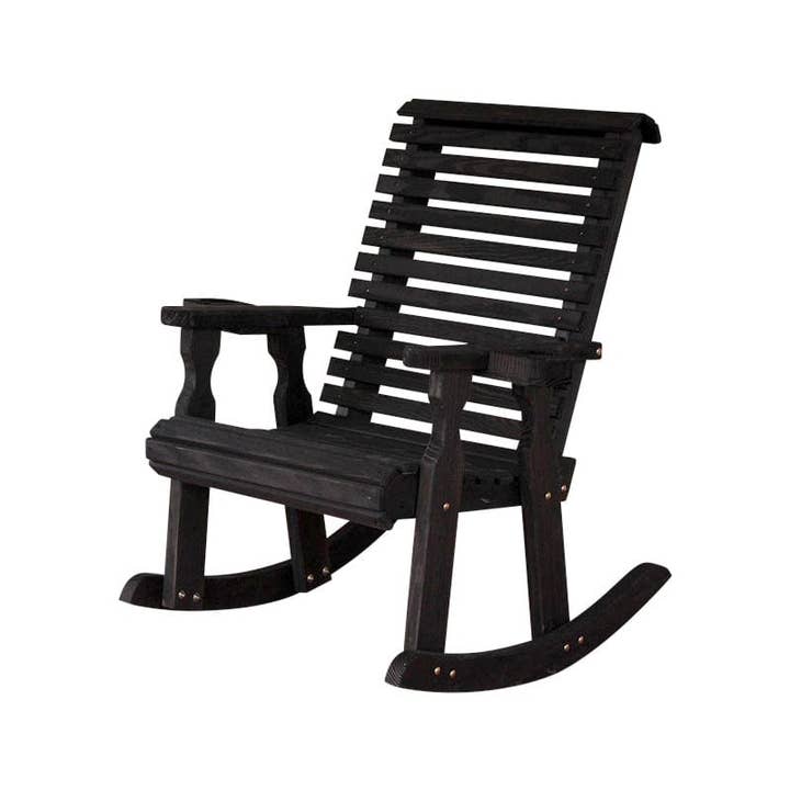 The Porch Swing Company - Wholesale Rocking Chair - Amish Casual Heavy Duty Roll Back Wooden Outdoor Rocking Chair11