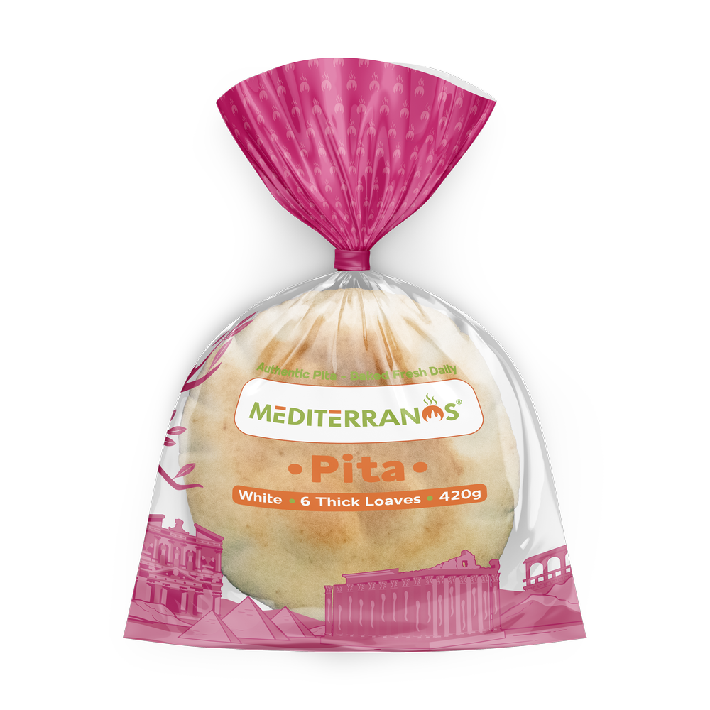 Mediterranos - Wholesale Bread/Tortilla - Small Thick Pita - White0