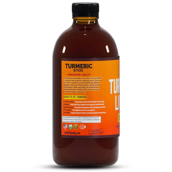 Herb To Body - Wholesale Oral Supplement/Vitamin - Turmeric Living Bitter Oral Supplement 16oz