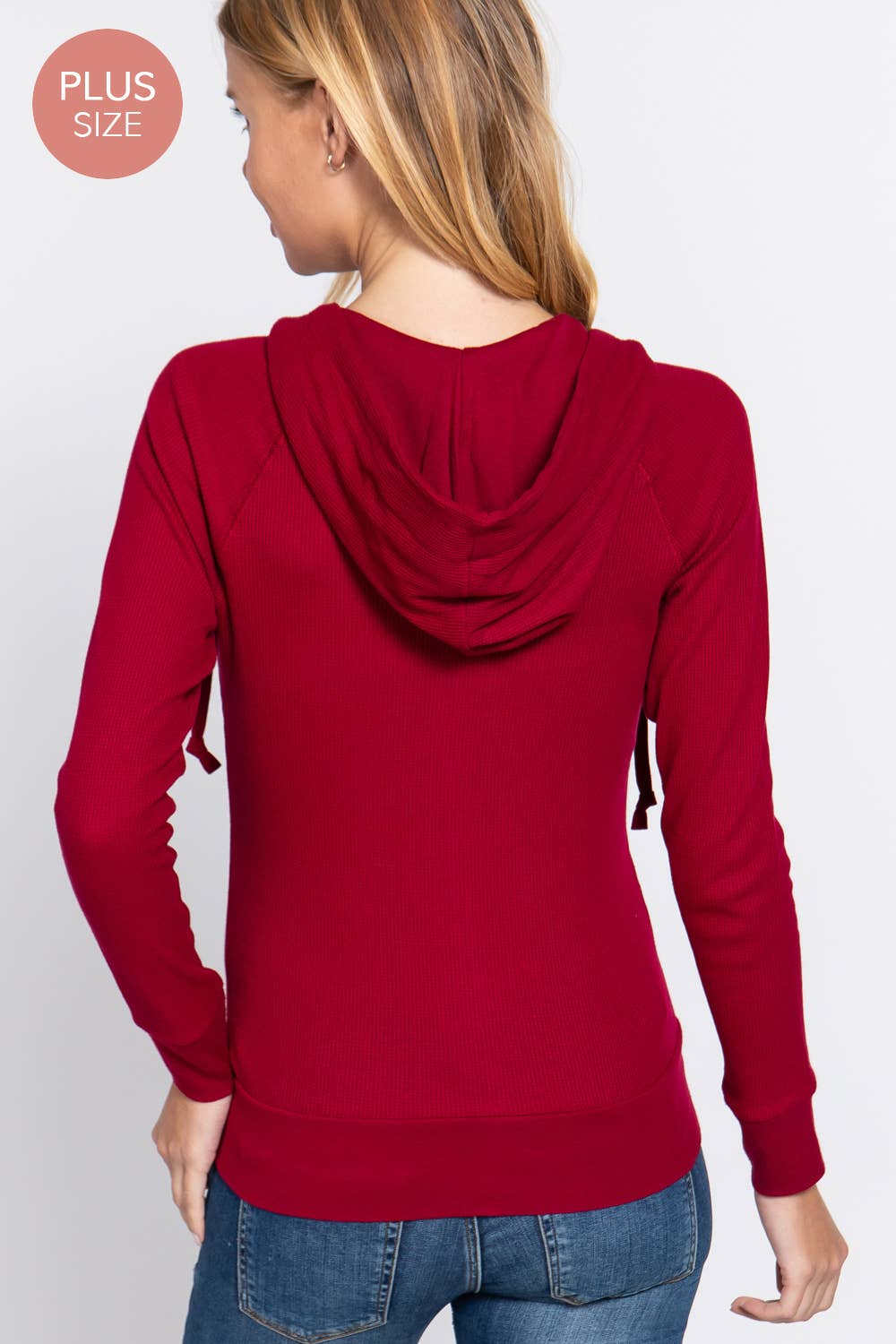 Active Basic | Active USA - Vendita all'ingrosso Felpa con cappuccio - Donna - [TAGLIA FORTE] Giacca Termica con Cappuccio a Maniche Lunghe e Tasca a Marsupio5