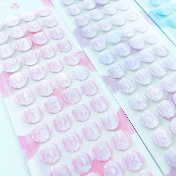 Elegant Letters ABC Alphabet Sticker Sheet for wholesale by Borah Studio