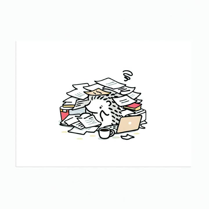 Too Much To Do Postcard for wholesale by Tales of Eleanor