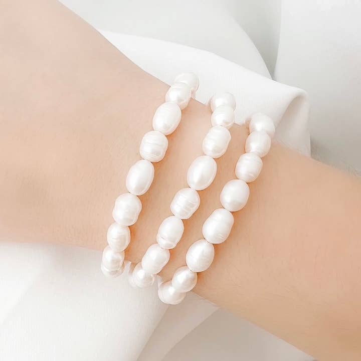 Pulseira de pérolas por atacado de Wrapped. By Sav